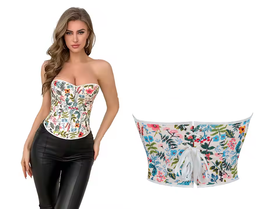 Corset Floral - Sofisticación y Estilo en Cada Detalle Beige de Roany Corsets | Corset elegante y de alta calidad | Compra online en Perú, Chile, Bolivia y EE.UU. | Imagen 506