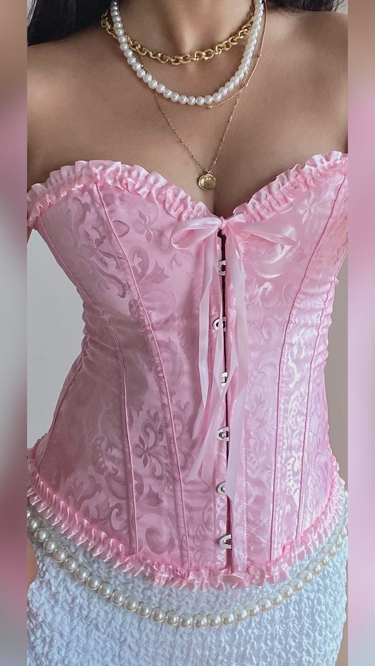 🌸✨ Corset Victoriano Rosado con Broches ✨🌸 de Roany Corsets | Corset Victoriano elegante y de alta calidad | Compra online en Perú, Chile, Bolivia y EE.UU. | Imagen 1164ae71f7e71b7552377bbc417f3415