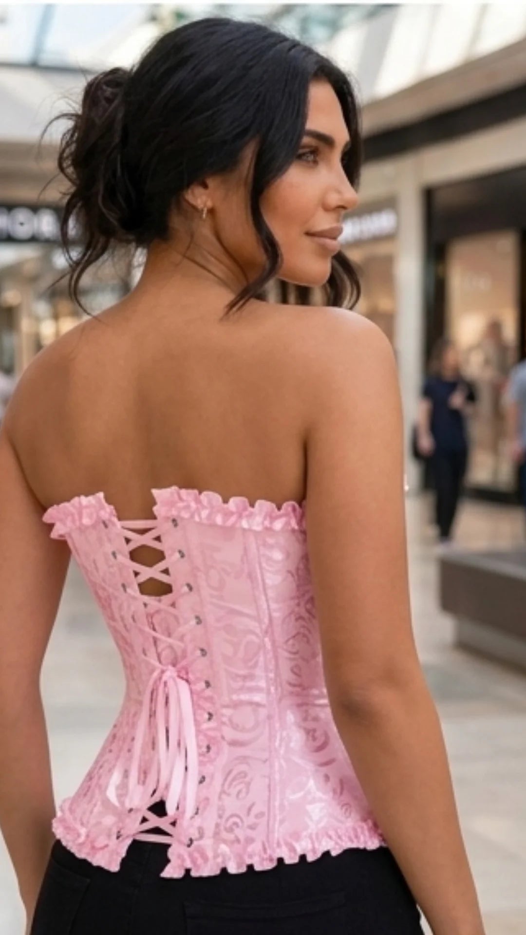 Corset Victoriano Rosado
