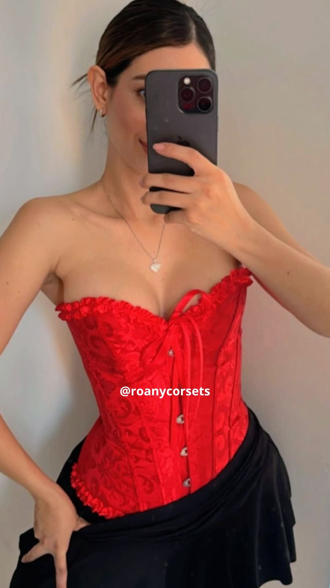 Corset Victoriano Rojo Elegante para Mujer | Roany Corsets Perú