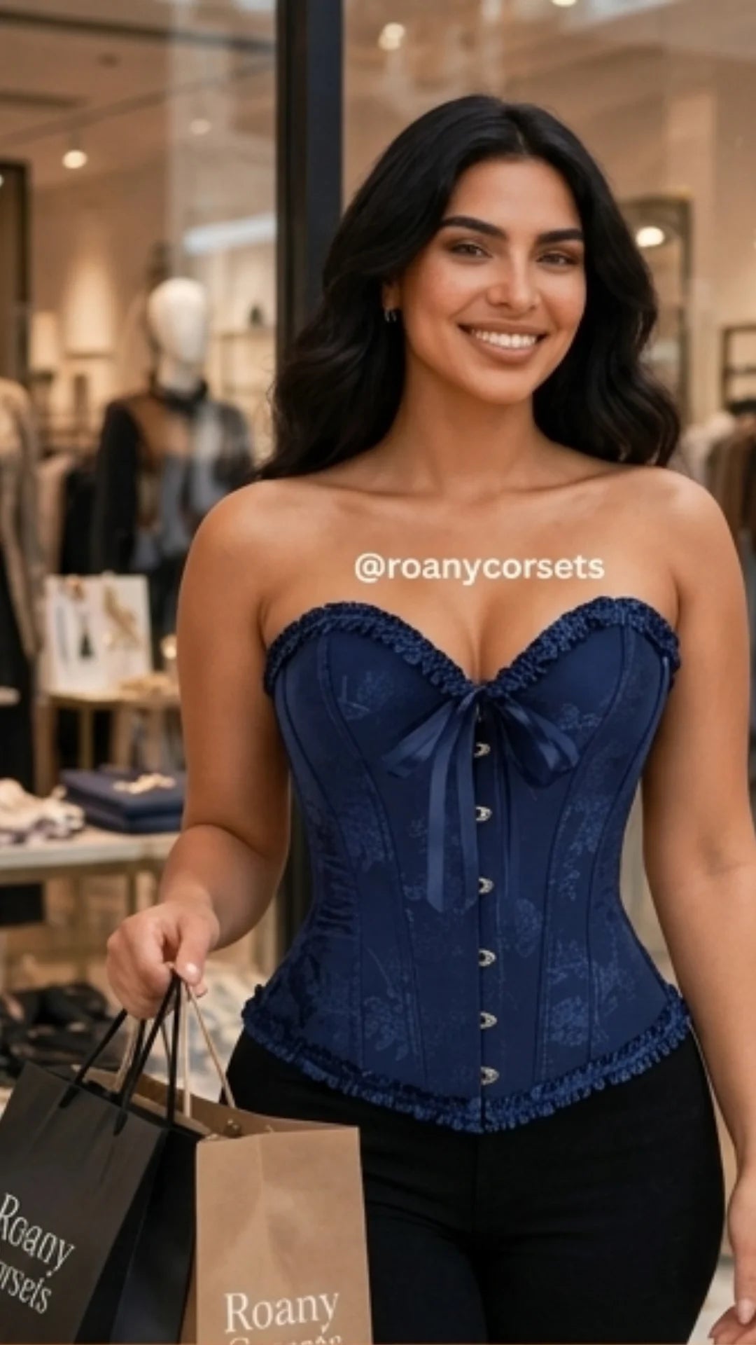 Corset Victoriano Azul Marino