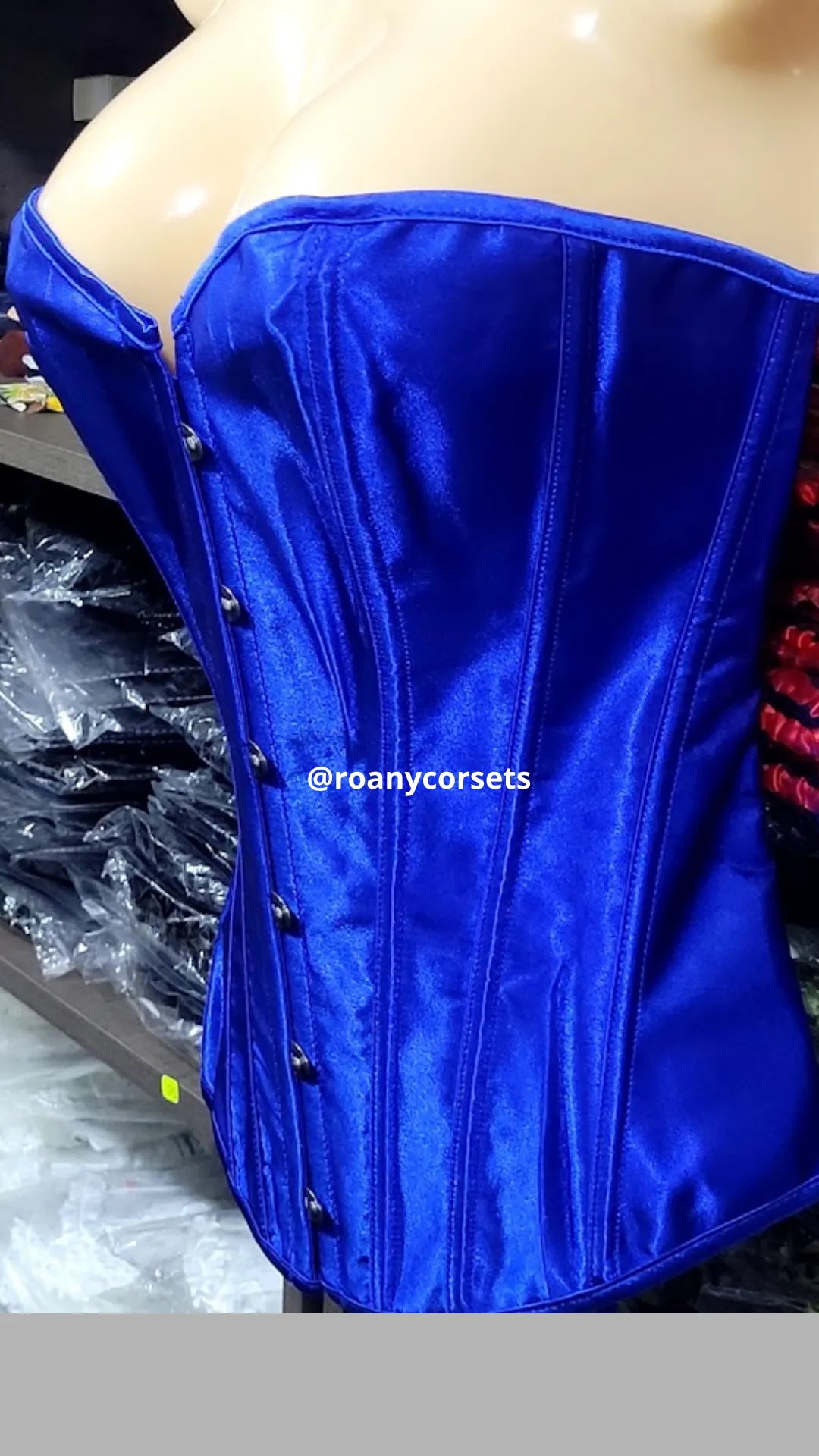 Corset Victoriano Satinado Azul | Moldea la Cintura