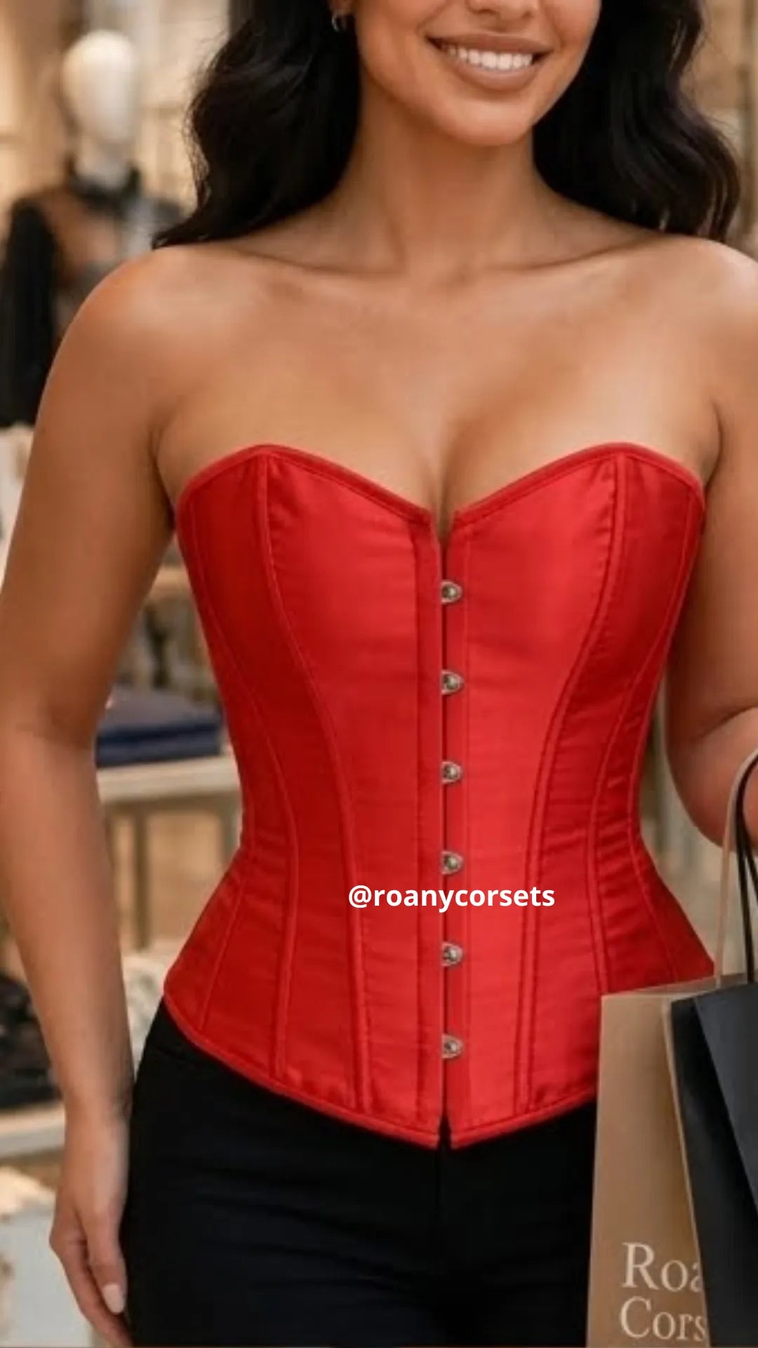 Corset Satinado Rojo | Moldea la Cintura y Realza tu Figura
