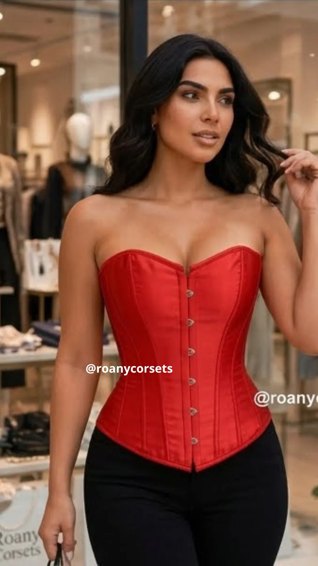 Corset Satinado Rojo | Moldea la Cintura y Realza tu Figura