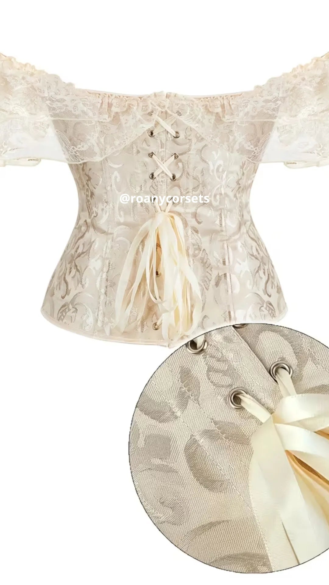 Corset Victoriano Dorado con Mangas | Elegancia y Figura Definida