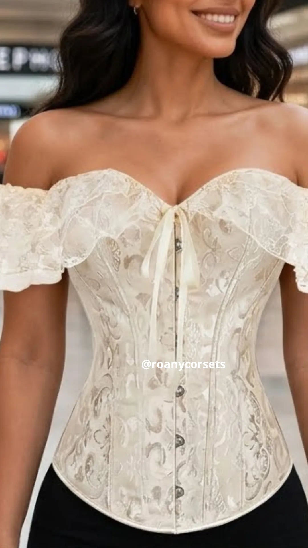 Corset Victoriano Dorado con Mangas | Elegancia y Figura Definida