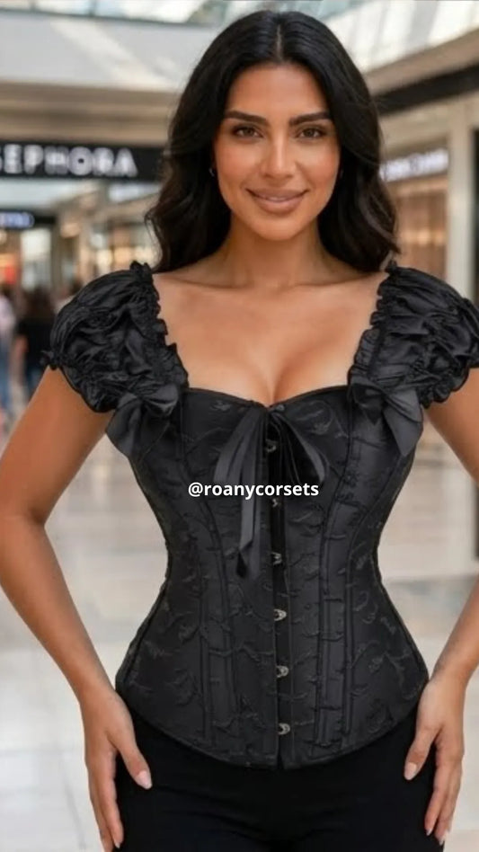 Corset Victoriano Negro con Mangas | Moldea la Cintura