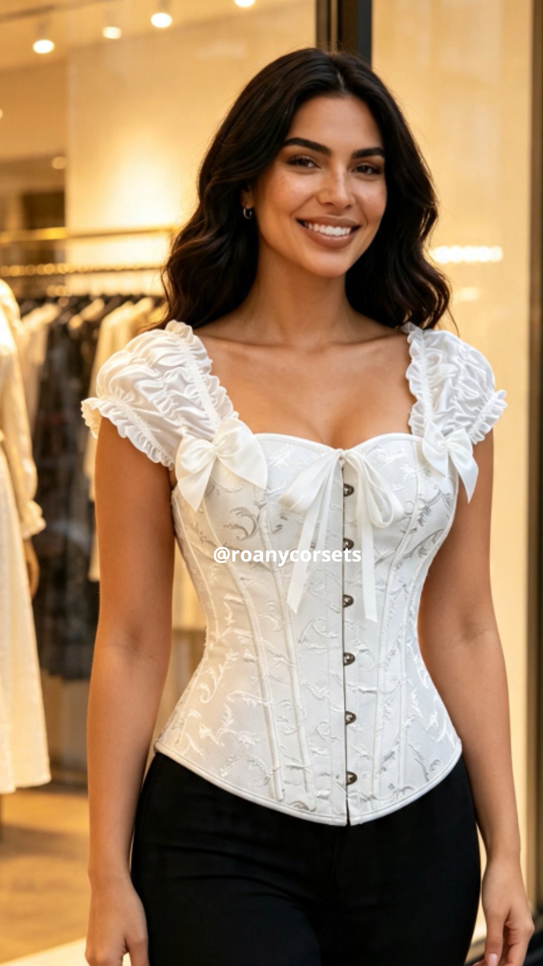 Corset Victoriano Blanco con Mangas | Moldea la Cintura