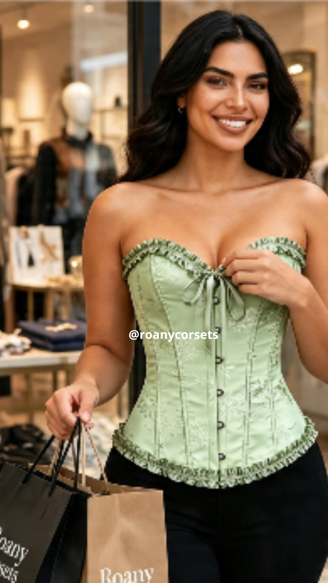 Corset Verde Claro Estilo Victoriano