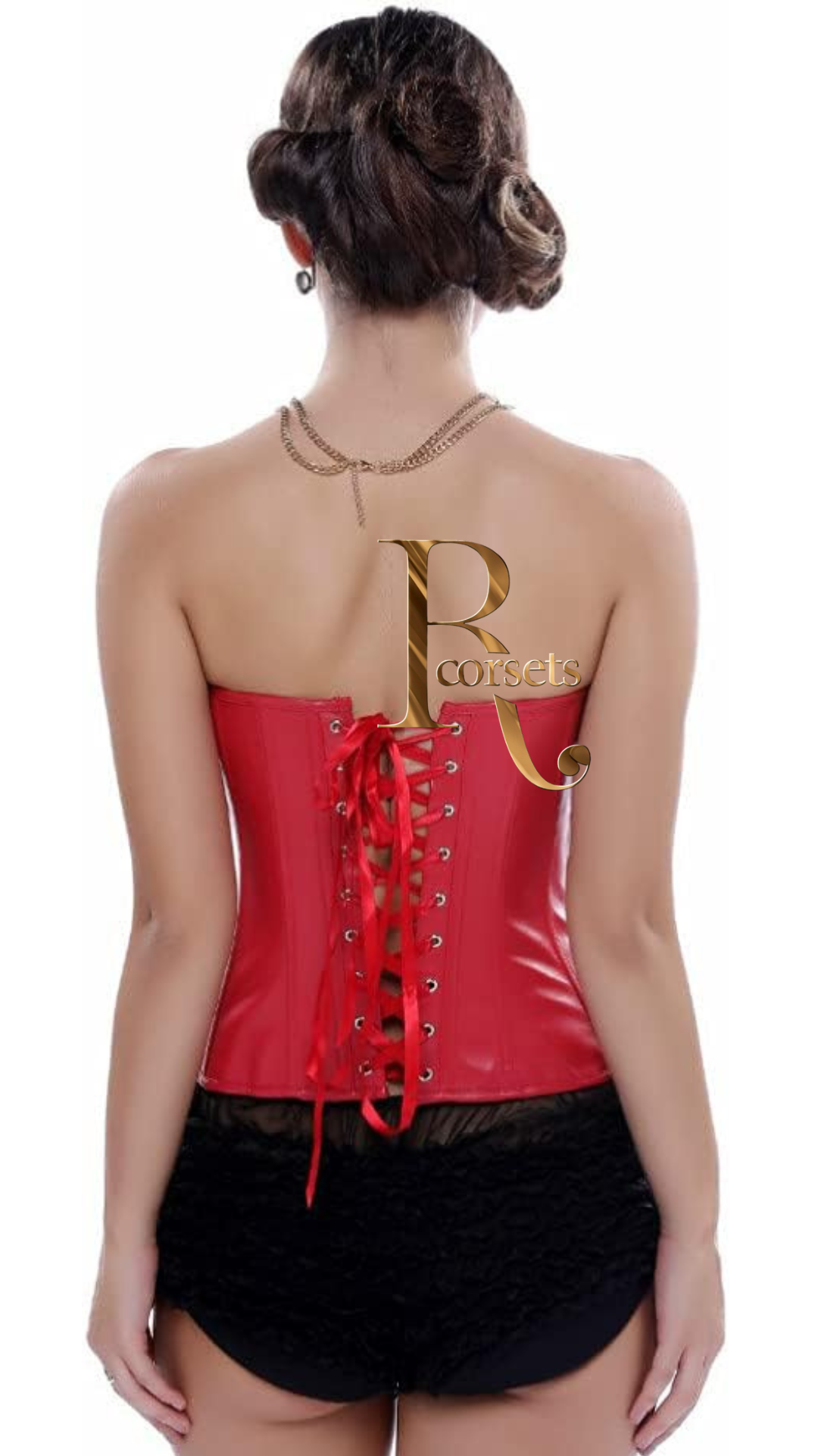 Corsés Bustiers Corsé de Cuero sintética más tamaño Sexy Rojo Negro Cuero de Roany Corsets | Corset Victoriano elegante y de alta calidad | Compra online en Perú, Chile, Bolivia y EE.UU. | Imagen 25