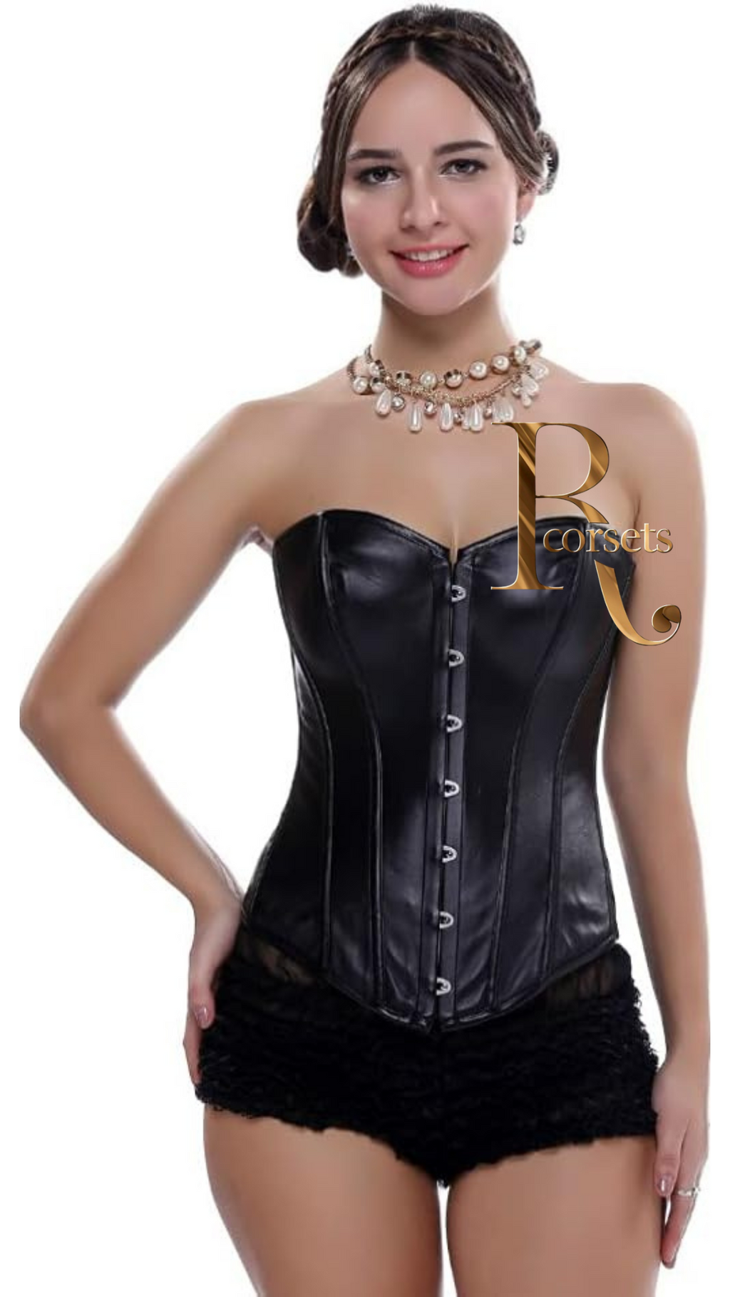 Corsés Bustiers Corsé de Cuero sintética más tamaño Sexy Rojo Negro Cuero de Roany Corsets | Corset Victoriano elegante y de alta calidad | Compra online en Perú, Chile, Bolivia y EE.UU. | Imagen 28