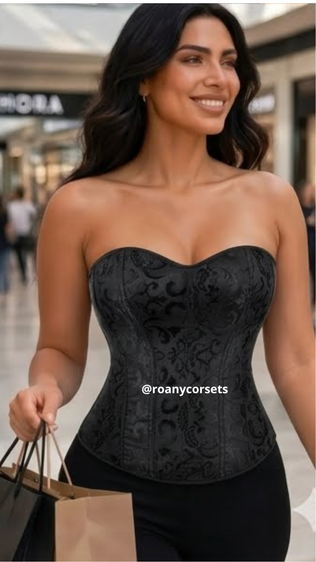 Corset Victoriano Negro con Cierre Lateral | Moldea la Cintura