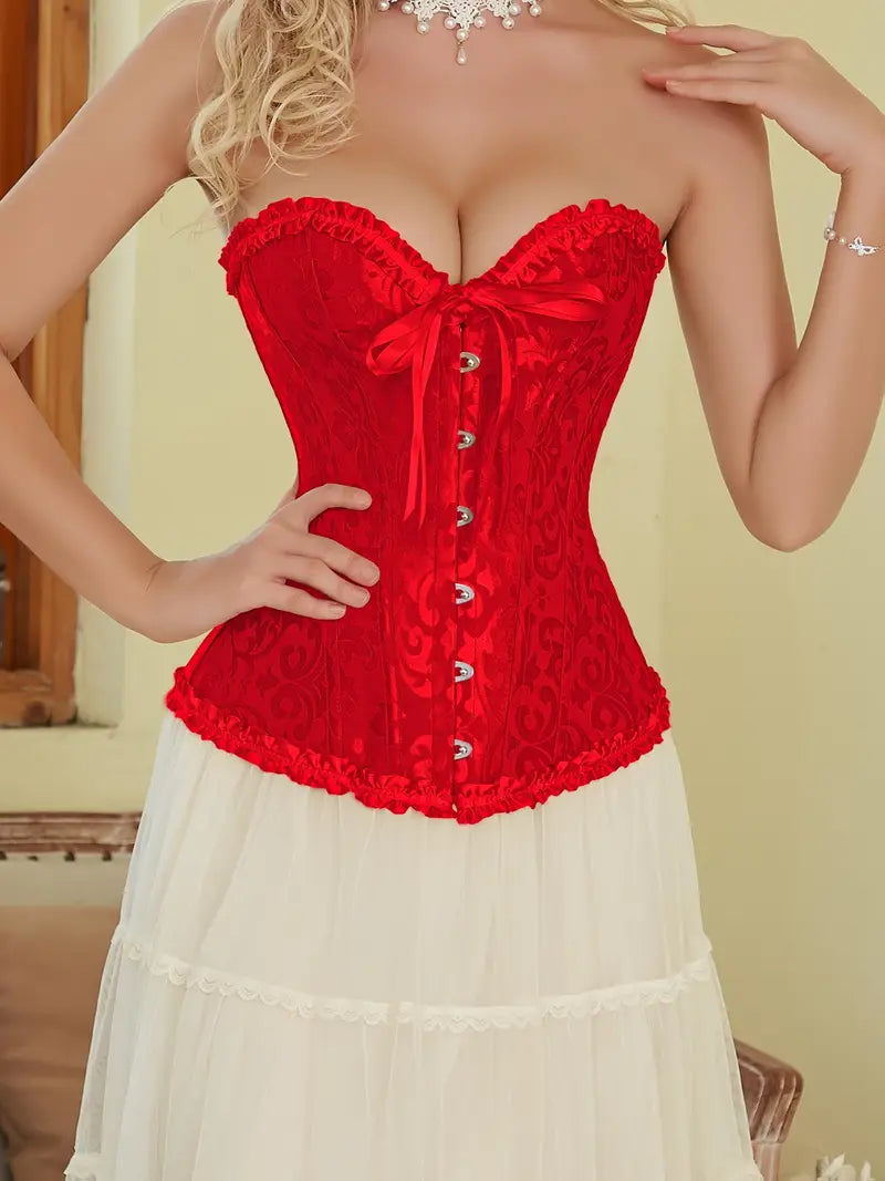 Corset Victoriano Rojo de Roany Corsets Oficial | Corset Victoriano elegante y de alta calidad | Compra online en Perú, Chile, Bolivia y EE.UU. | Imagen 3.1