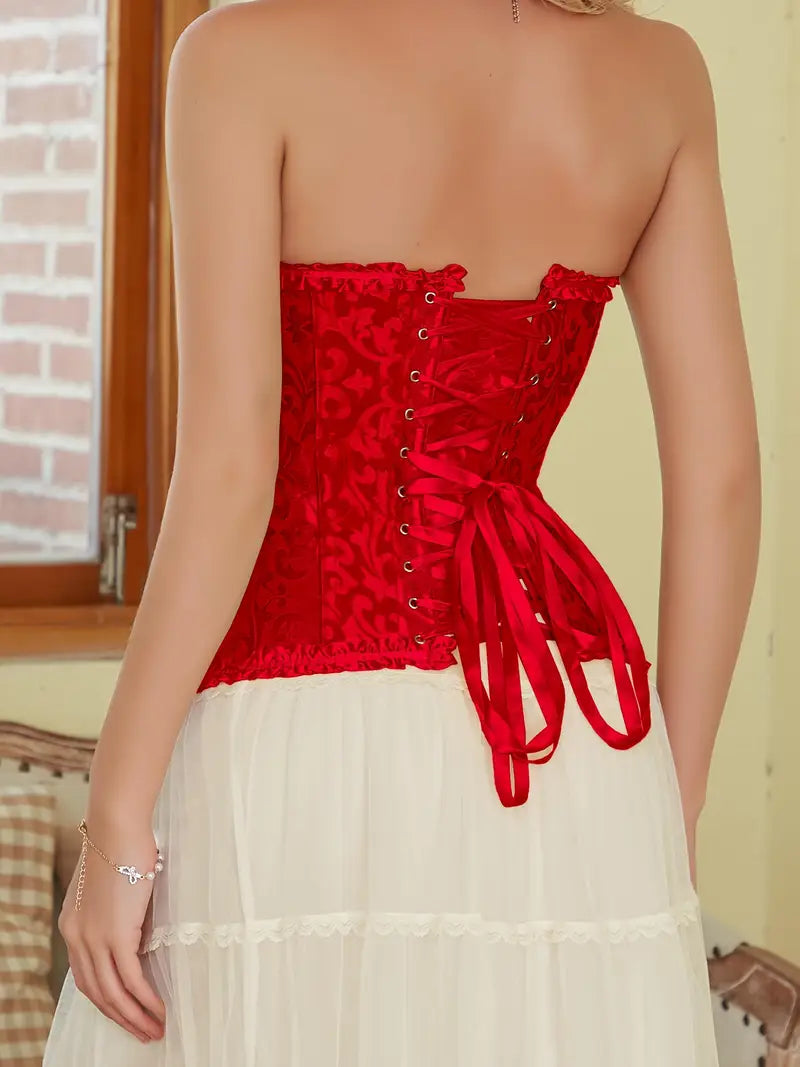 Corset Victoriano Rojo de Roany Corsets Oficial | Corset Victoriano elegante y de alta calidad | Compra online en Perú, Chile, Bolivia y EE.UU. | Imagen 3.2