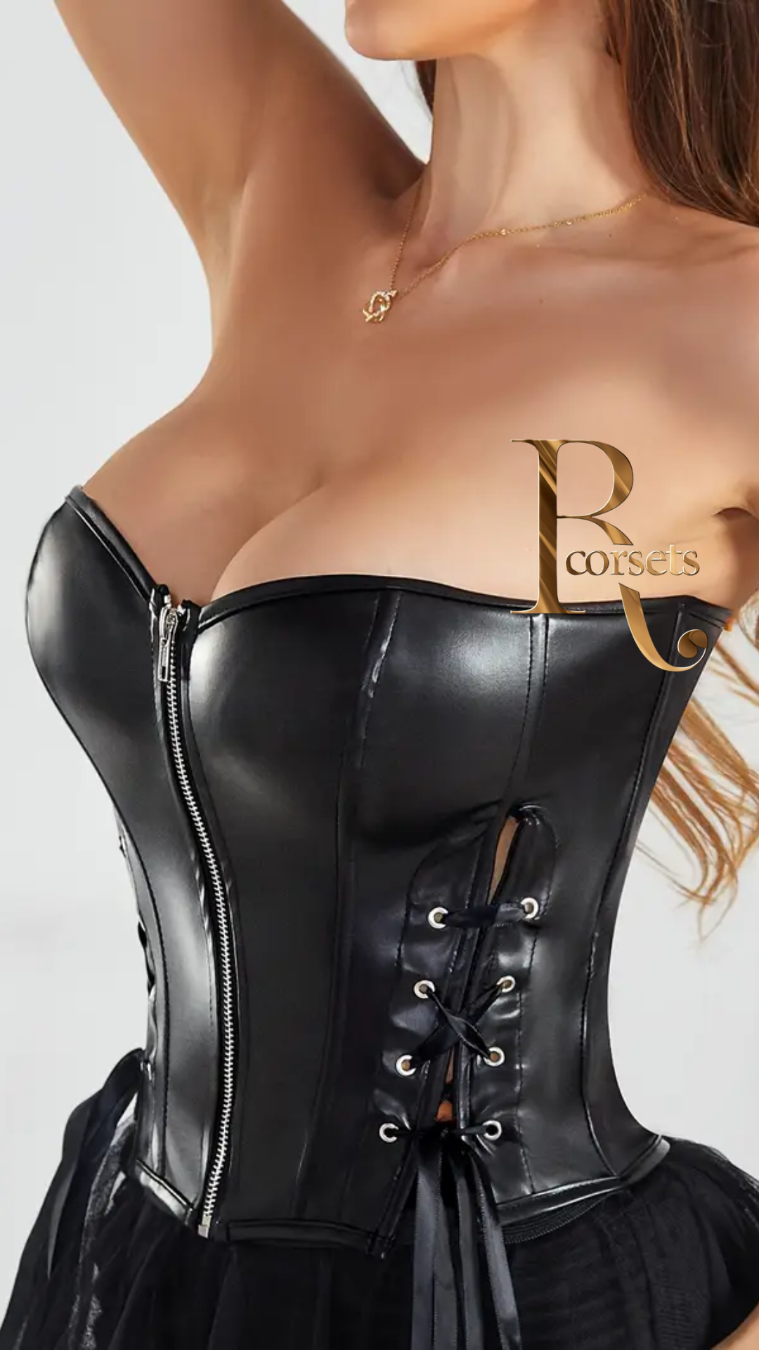 Corsés Bustiers Corsé de Cuero sintética más tamaño Sexy Rojo Negro Cuero de Roany Corsets | Corset Victoriano elegante y de alta calidad | Compra online en Perú, Chile, Bolivia y EE.UU. | Imagen 36