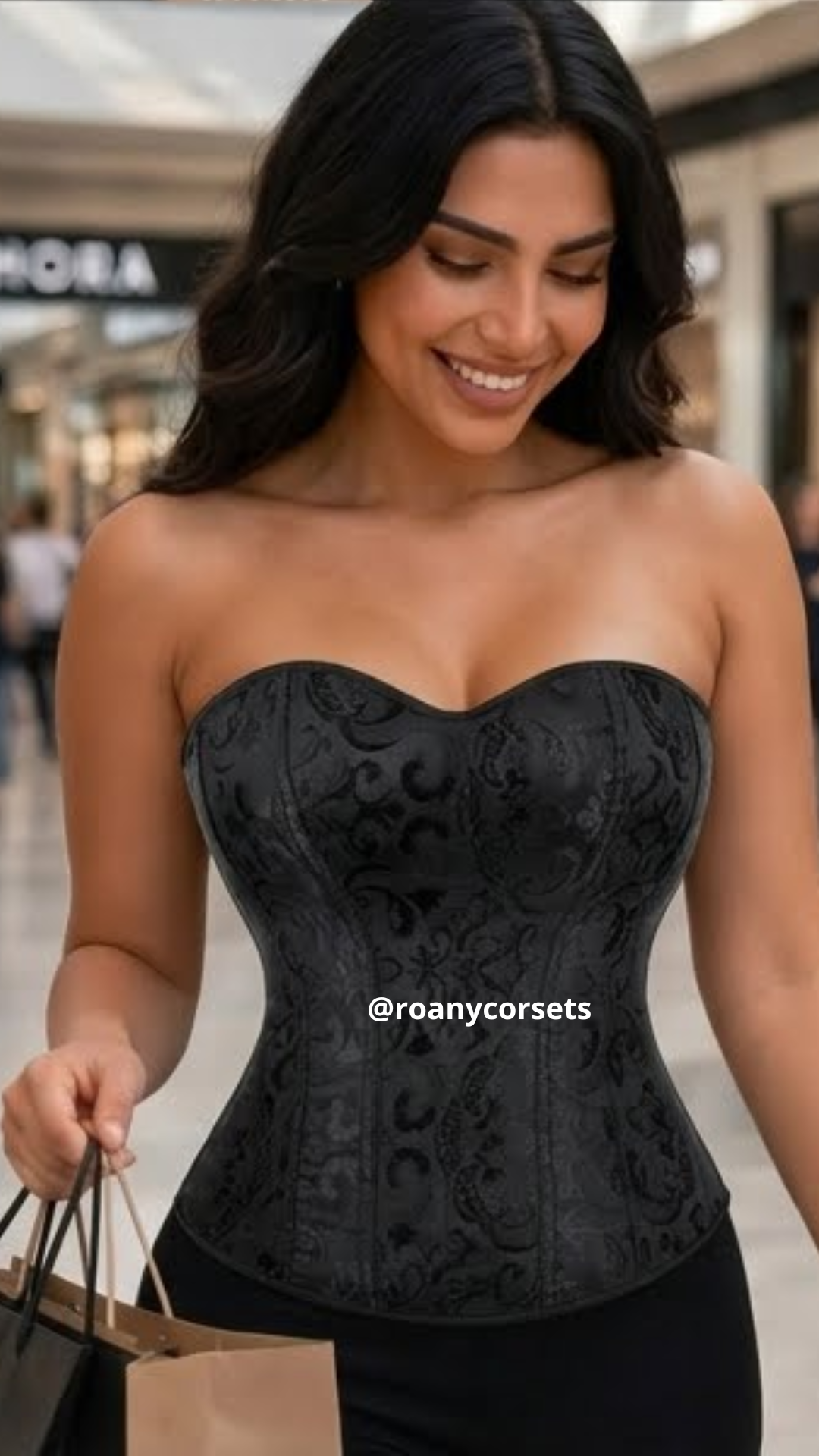 Corset Victoriano Negro con Cierre Lateral | Moldea la Cintura