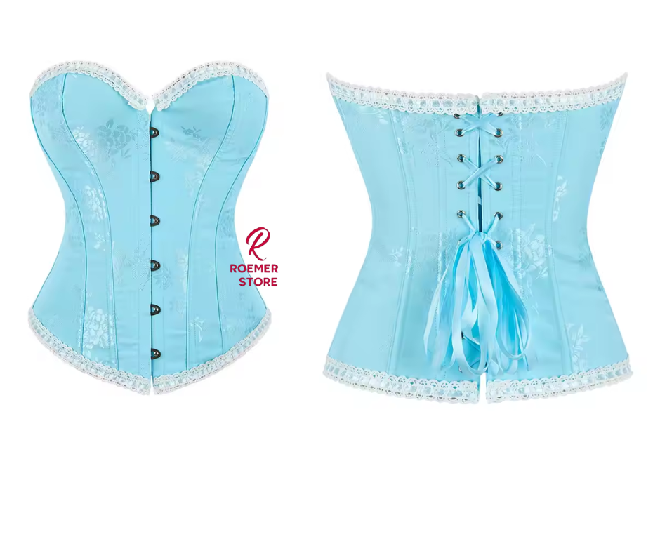 Corset Azul Agua Victoriano - Elegancia Clásica y Confort de Roany Corsets | Corset Victoriano elegante y de alta calidad | Compra online en Perú, Chile, Bolivia y EE.UU. | Imagen 5