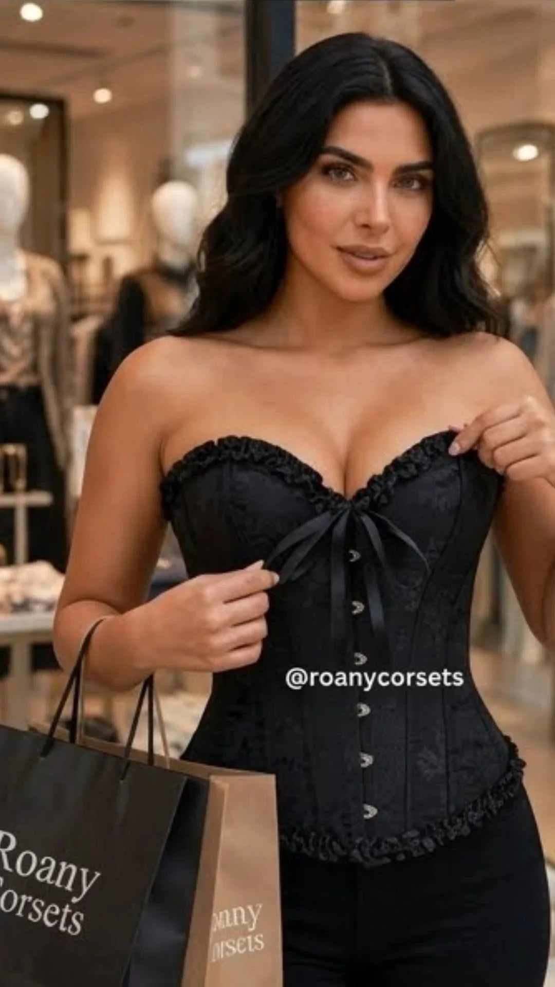 Corset Victoriano Negro Clásico Elegante | Realza tu Silueta