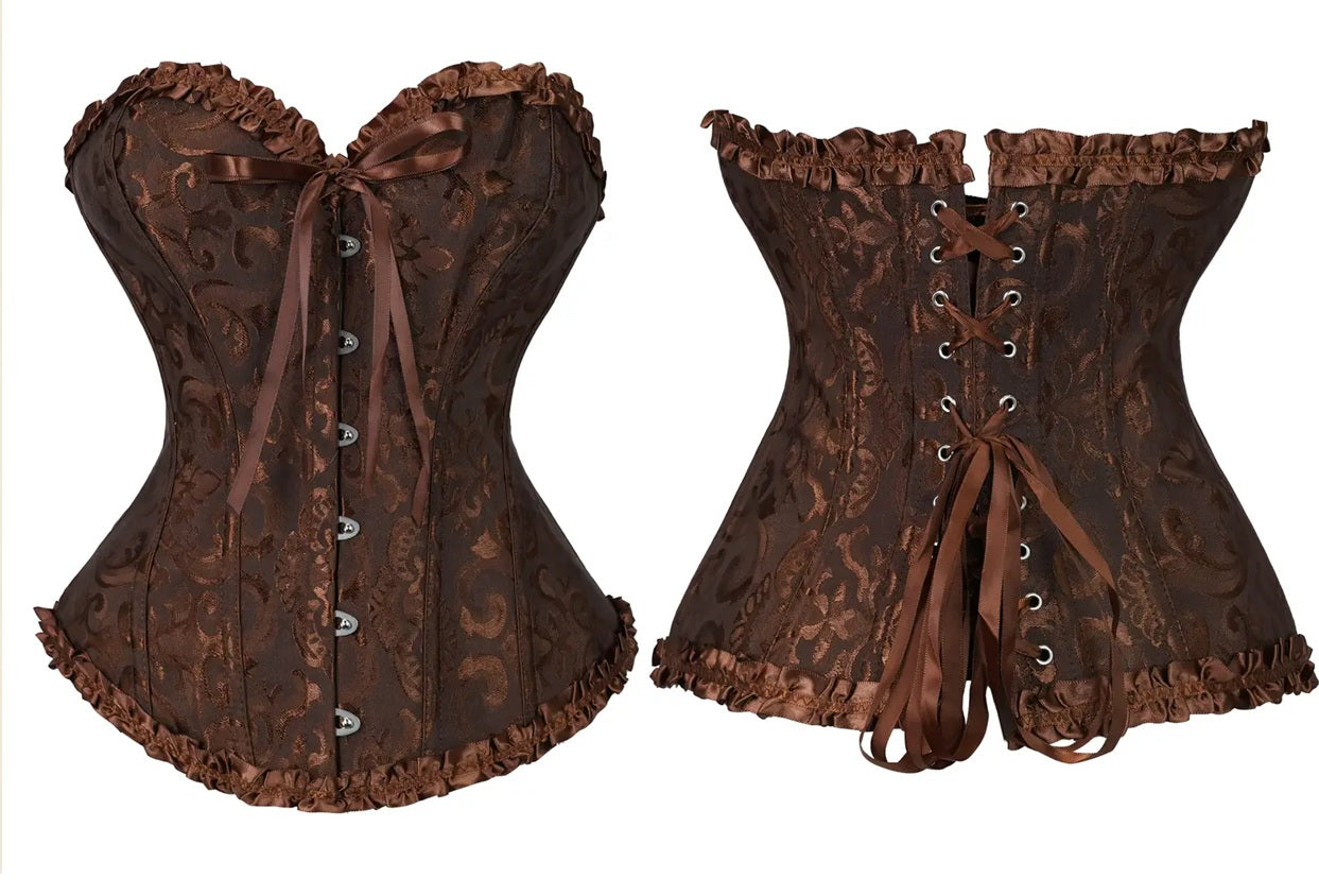 Corset Victoriano color chocolate marron Marrón de Roany Corsets Oficial | elegante y de alta calidad | Compra online en Perú, Chile, Bolivia y EE.UU. | Imagen 7