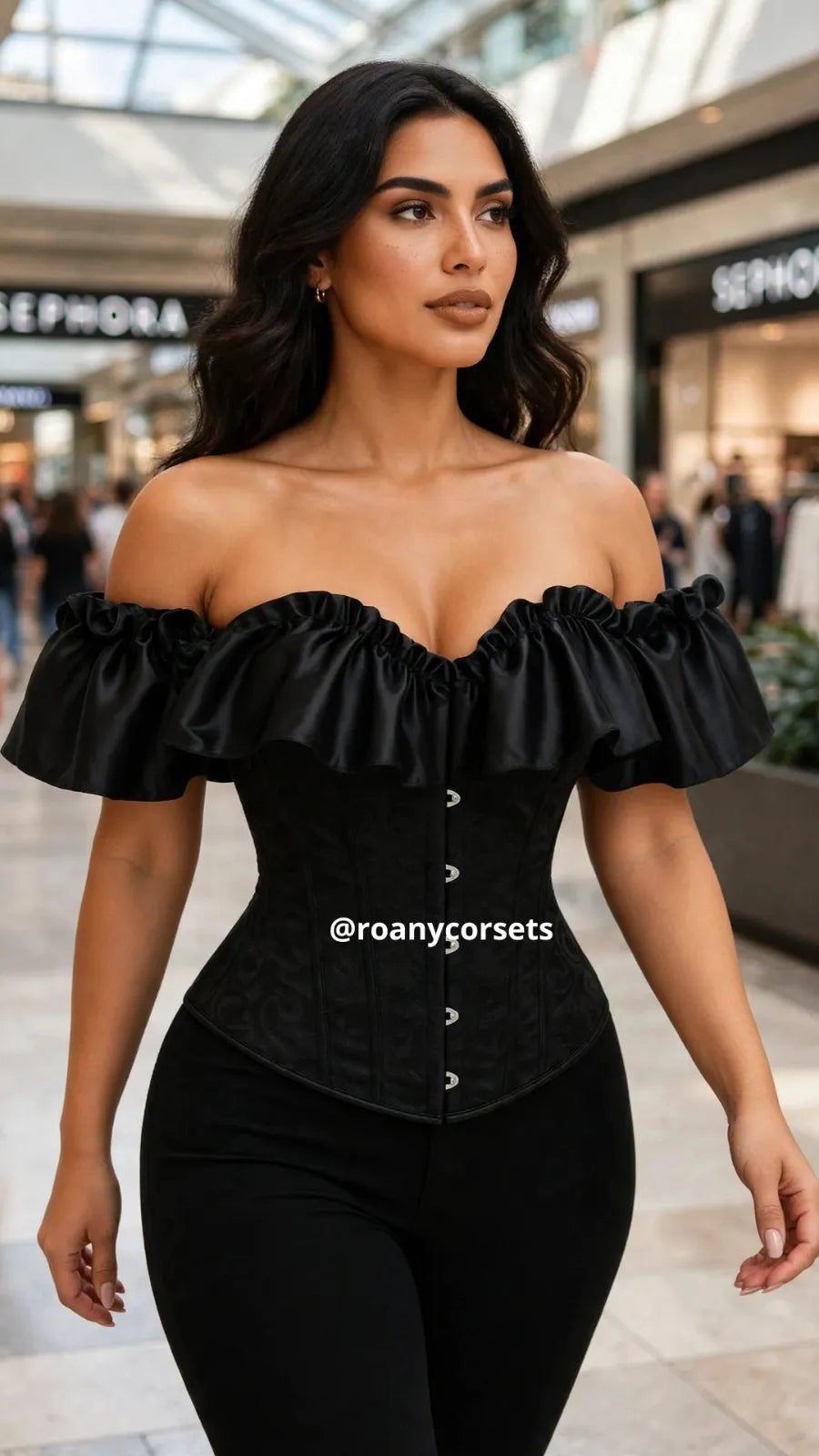 Corset Victoriano Negro con mangas | Elegancia y Estilo | Roany Corsets Perú