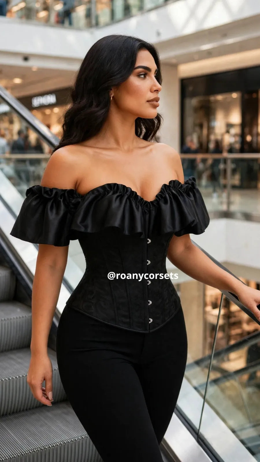 Corset Victoriano Negro con mangas | Elegancia y Estilo | Roany Corsets Perú