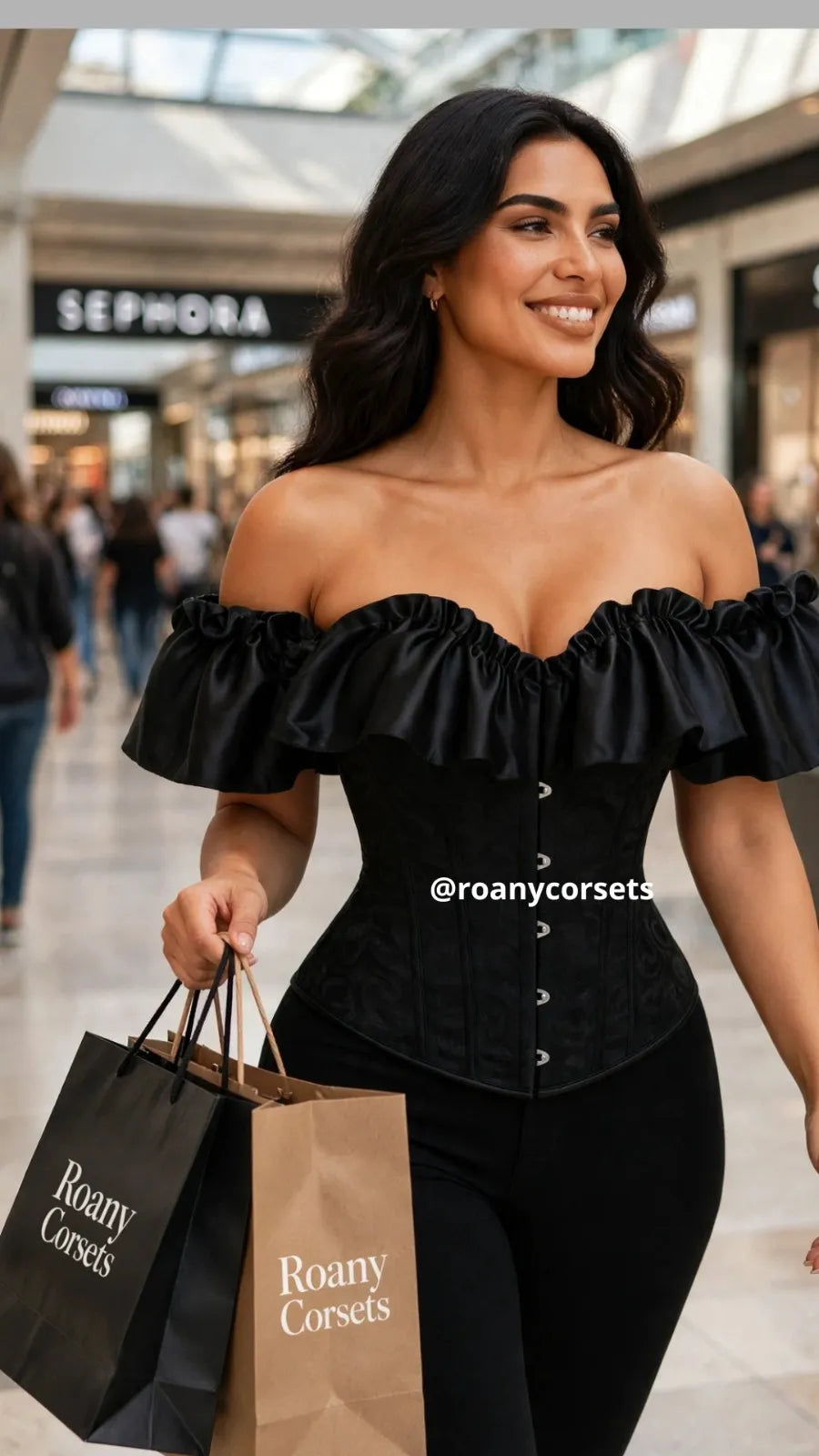 Corset Victoriano Negro con mangas | Elegancia y Estilo | Roany Corsets Perú