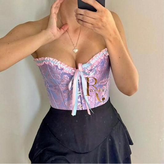 Corset Victoriano Lila | Broches & Ajuste XS‑6XL