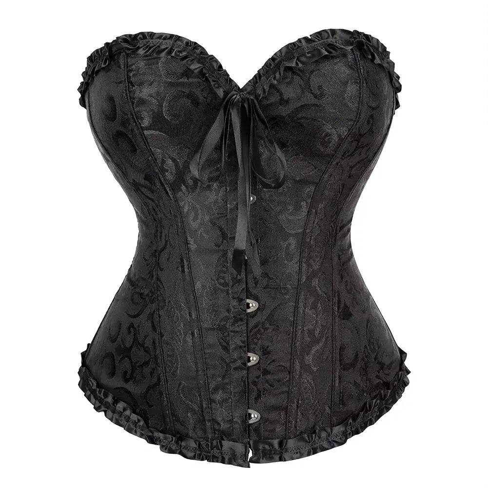 Corsets Victoriano Negro con broches y ajuste Negro de Roany Corsets | Corset Victoriano elegante y de alta calidad | Compra online en Perú, Chile, Bolivia y EE.UU. | Imagen S88305079143a4bc6a28b64e0cf3ab950C