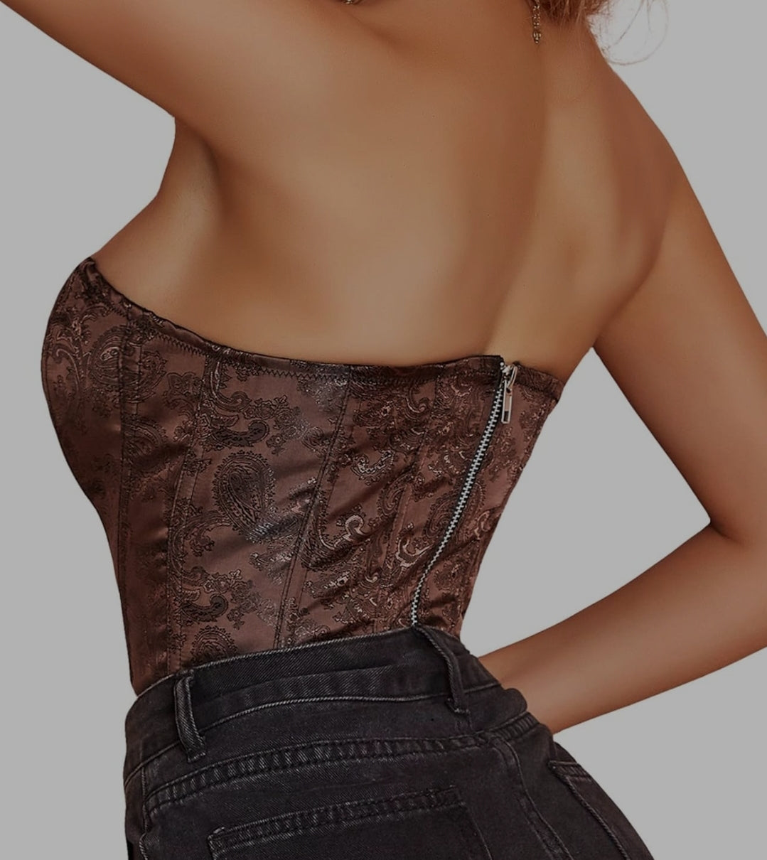 Corset Top Marrón - Realza Tu Figura con Estilo y Comodidad