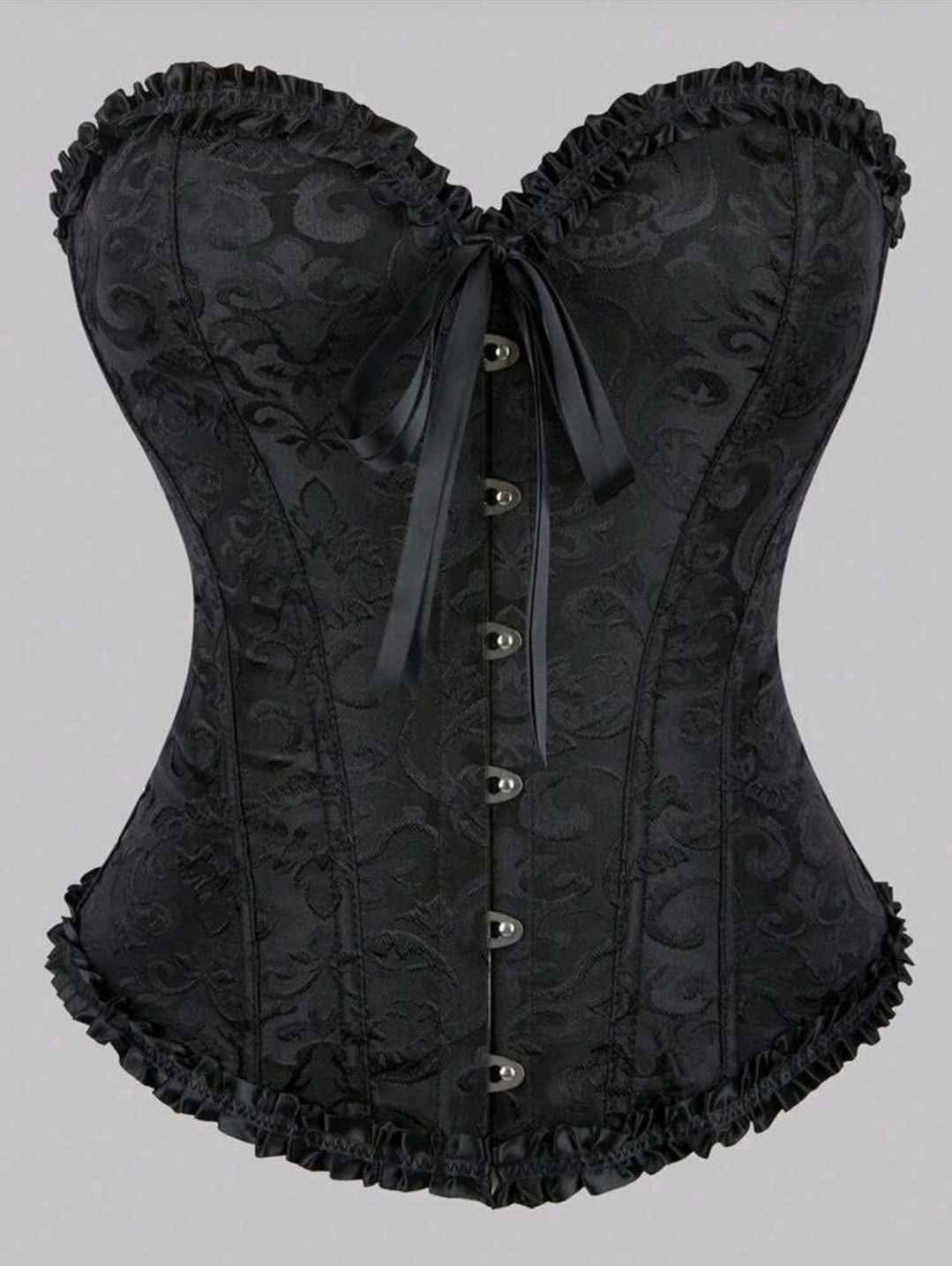 Corsets Victoriano Negro con broches y ajuste de Roany Corsets | Corset Victoriano elegante y de alta calidad | Compra online en Perú, Chile, Bolivia y EE.UU. | Imagen Screenshot_20250204_081417_Facebook