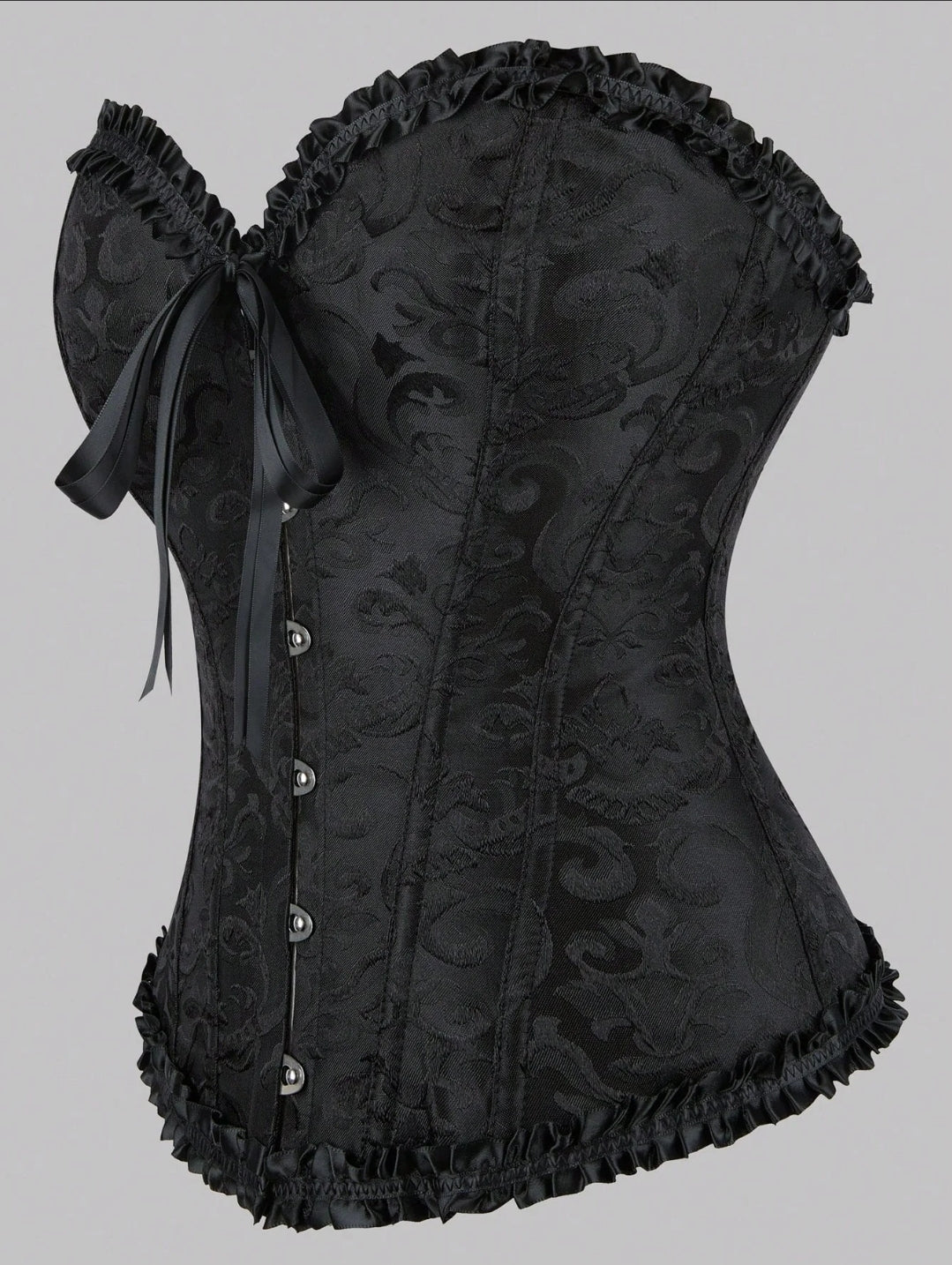 Corsets Victoriano Negro con broches y ajuste de Roany Corsets | Corset Victoriano elegante y de alta calidad | Compra online en Perú, Chile, Bolivia y EE.UU. | Imagen Screenshot_20250204_081857_Chrome