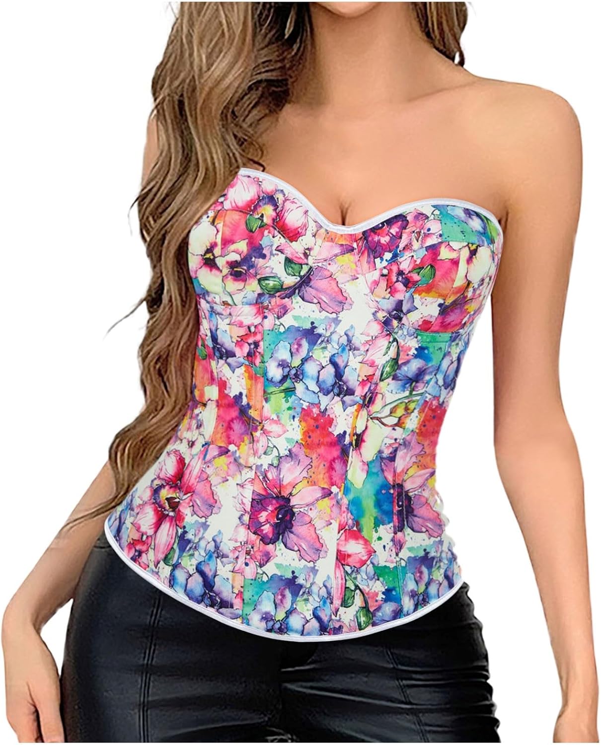Corset Floreado Vintage – Realza tu figura con estilo romántico